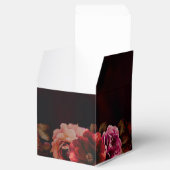 Elegante rode zwarte bloemen bruiloft gothic roman bedankdoosjes (Geopend)