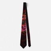 Elegante rode zwarte bloemen bruiloft moody gothic stropdas (Voorkant)
