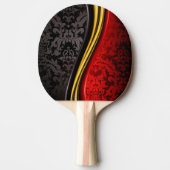 elegante rode zwarte vectorkunst tafeltennisbatje (Voorkant)