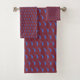 Elegante roeiende eenschedel bad handdoek