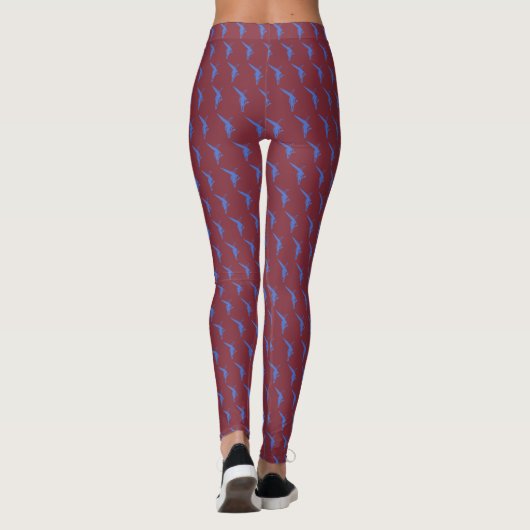 Elegante roeiende eenschedel leggings (Achterkant)