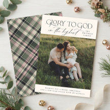 Elegante 'Roem aan God' Religieuze Kerst Foto