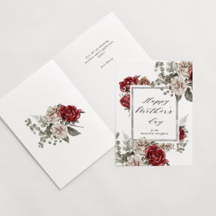 elegante roerende roos happy moederdag card kaart