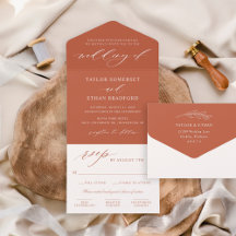 Elegante Roest Calligrafie Script Bruiloft