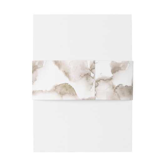 Elegante Roest Waterverf Monogrammed Bruiloft Uitnodigingen Wikkel (Achterkant Voorbeeld)