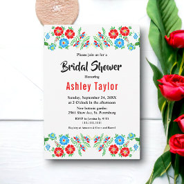 Elegante roestige blauwe rode rozen bloemige bruid kaart