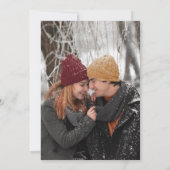 Elegante roestige dennenappels bloemige foto bruil save the date (Achterkant)