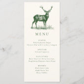 Elegante roestige hertenbok herfst groen jacht din menu (Voorkant)