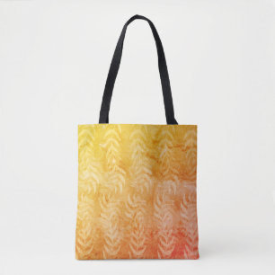 Elegante roestige metalen kleurrijke bladpatroon tote bag