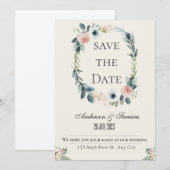 Elegante roestige trouwkaart kaart (Voorkant / Achterkant)