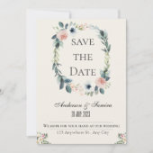 Elegante roestige trouwuitnodiging kaart (Voorkant)