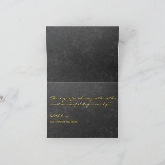 Elegante roestige zonnebloemen herfst dank je trou bedankkaart (Binnen)