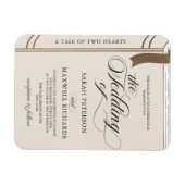 Elegante roman boek sprookjesachtige bruiloft uitn magneet (Horizontaal)