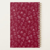 Elegante  Romance Bourgondië Floral Wedding Planner (Achterkant)