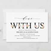 Elegante Romance bruiloft repetitie Dinner Invites Kaart (Voorkant)