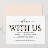 Elegante Romance bruiloft repetitie Dinner Invites Kaart (Voorkant / Achterkant)