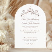 Elegante  Romance Dark Champagne bruiloft Kaart