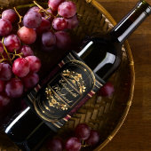 Elegante Romance  Demask Celebration Wijn Etiket