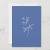 Elegante Romance Dusty Blue Floral Wedding Save The Date (Achterkant)