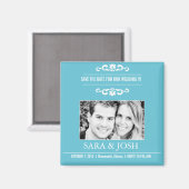 Elegante Romance - Foto Opslaan van de datummagnee Magneet (Voorkant / Achterkant)