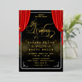 Elegante Romance | Roos Gold Foil Wedding Folie Uitnodiging (Staand Voorkant)
