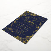 Elegante Romance | Roos Gold Foil Wedding Folie Uitnodiging (Gedraaid)