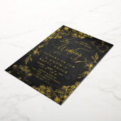 Elegante Romance | Roos Gold Foil Wedding Folie Uitnodiging (Gedraaid)