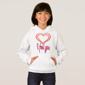 Elegante Romance: Valentijnsdag Hoodie voor Haar (Voorkant volledig)