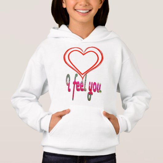 Elegante Romance: Valentijnsdag Hoodie voor Haar (Voorkant)