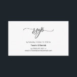 Elegante romantiek, zwart lettertype, bruiloft RSV Informatiekaartje<br><div class="desc">Dit is het Modern Elegant Romantisch,  Zwart kalligrafie Script,  Wedding RSVP Enclosure Kaart. U kunt de kleuren van het lettertype wijzigen en uw huwelijksdetails toevoegen in het bijpassende lettertype / belettering. #TeeshaDerrick</div>
