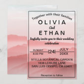 Elegante romantische Abstracte berg chique bruilof Kaart (Voorkant / Achterkant)