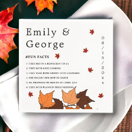 Elegante romantische bladeren Herfst leuke feiten  Servet