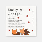 Elegante romantische bladeren Herfst leuke feiten  Servet (Voorkant)