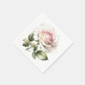 Elegante Romantische Bleke Roze Roos Servet (Hoek)