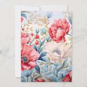 Elegante Romantische Bloem Botanische Tuin Aankondiging