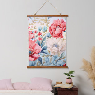 Elegante Romantische Bloem Botanische Tuin Hangend Wandkleed