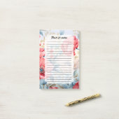 Elegante Romantische Bloem Botanische Tuin Post-it® Notes (Op bureau)