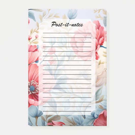 Elegante Romantische Bloem Botanische Tuin Post-it® Notes (Voorkant)