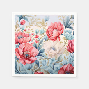 Elegante Romantische Bloem Botanische Tuin Servet