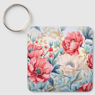 Elegante Romantische Bloem Botanische Tuin Sleutelhanger