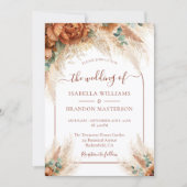 Elegante Romantische Bloem Calligrafie Boho Bruilo Kaart (Voorkant)