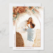 Elegante Romantische Bloem Calligrafie Boho Bruilo Kaart (Achterkant)