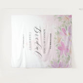 Elegante Romantische Bloem Roze Wandkleed (Voorkant (horizontaal))