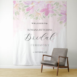 Elegante Romantische Bloem Roze Wandkleed
