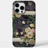 Elegante romantische bloemen & kant Ephemera Case-Mate iPhone Case (Achterkant)