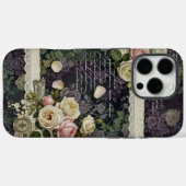 Elegante romantische bloemen & kant Ephemera Case-Mate iPhone Case (Achterkant (horizontaal))
