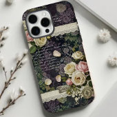 Elegante romantische bloemen & kant Ephemera Case-Mate iPhone Case