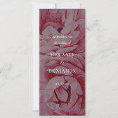 Elegante Romantische Bloemen Trouwtafel Menu Kaart (Achterkant)