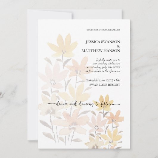 Elegante romantische bloementuin Boho Kaart (Voorkant)