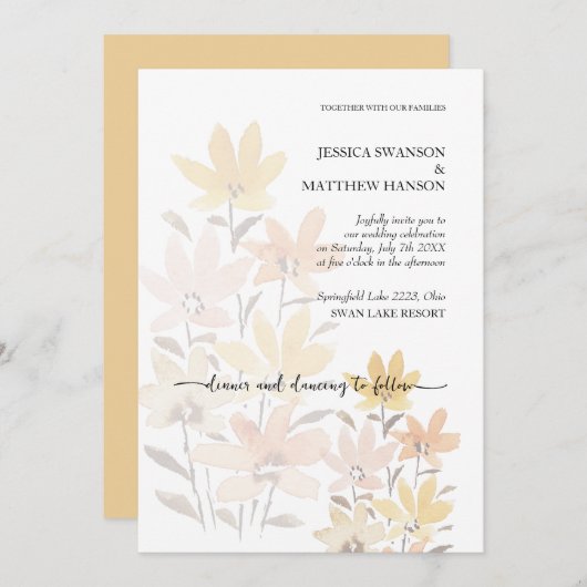 Elegante romantische bloementuin Boho Kaart (Voorkant / Achterkant)